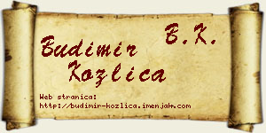 Budimir Kozlica vizit kartica